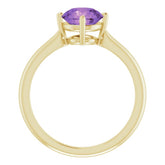 14K Yellow Natural Amethyst Ring